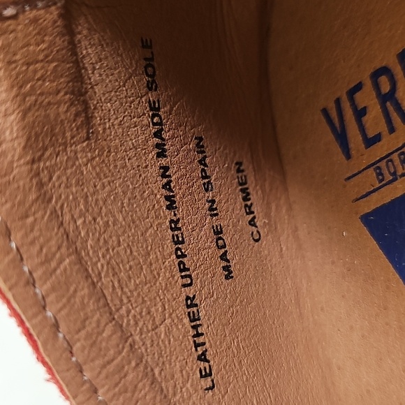 FUN VERBENAS Made In Spain, Suede Carmen Flat Espadrilles, Red - Picture 12 of 14